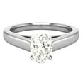 thumbnail image 5 of Diamond Engagement Ring For Women Oval Solitaire GIA Certified 4-Prong 0.50 Carat 14K White Gold (K,I2), 5 of 7