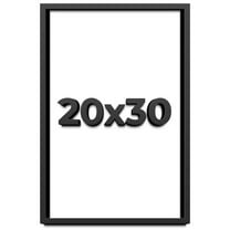 20x30 Shadow Box Frame Black | 1 inches Deep Real Wood Contemporary Shadowbox Display Frame | UV