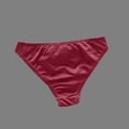 thumbnail image 5 of Iyufng Women Low Rise Satin Bikini Panties V-Shaped Floral Lace Trim Front Pleated Ruched Design Silky Soft Stretch Daily Elegant Women's Underwear, 5 of 5