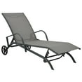 thumbnail image 5 of vidaXL 1/2x Sun Lounger Steel and Textilene Patio Garden Lounge Sun Bed Daybed, 5 of 7