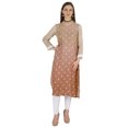 thumbnail image 4 of Bimba PrintedDesignerKurtaFor Womens Straight Kurti V-Neck EthnicTraditionalWear - Cotton Modal, 4 of 6