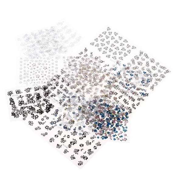 UDIYO 30 Sheets Mixed Floral Nail Art Stickers Decals DIY Manicure Design Accessories
