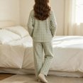 thumbnail image 7 of MKOSPLRT Plaid Pajamas Sets 3-16 Years Long Sleeve Button Down 2 Pieces Nightwear Shirt Pjs Bottoms Soft Lounge Set Sleepwear with Pocket, 7 of 7