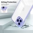 thumbnail image 6 of SaniMore for iPhone 13 Pro Max Case Slim Transparent [Not Yellowing Technology], Rugged PC & TPU Bumpers Built-in Detachable Lens Protector Shockproof Protective Cover, Purple, 6 of 8