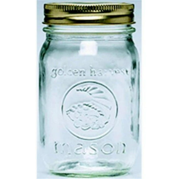 Golden Harvest Regular Mouth Quart Jars with Lids & Bands, 12 Count, 11.12 Lbs.