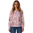 thumbnail image 3 of LHVUOA Easter Womens Warm Up Scrubs Jacket Spring Scrub Jackets Funny Bunny Pattern Long Sleeve Scrubs Tops Working Nurse Uniforms with Pockets, 3 of 4