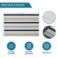 thumbnail image 6 of Beige Navy Blue Striped Placemats Set of 4, Farmhouse Stripes Modern Abstract Art Placemats for Dining Table, Place Mats for Kitchen Tabletop, Waterproof Wipeable Dining Table Mats Set, 6 of 9