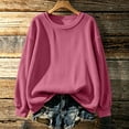 thumbnail image 4 of VBVC Women's Corduroy Crew Neck Sweatshirt , Ladies' Loose Fit Long Sleeve Pullover , Casual Fall Winter Tops For Women, S-2XL, 4 of 8