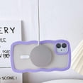 thumbnail image 3 of Compatible for iPhone 12 Case and iPhone 12 Pro Case with Magsafe, Wave Magnetic Phone Case Cute Water Ripple Candy Colors Frame Shockproof for Women Girls 6.1 Inch - Purple, 3 of 14