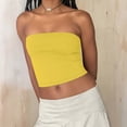 thumbnail image 5 of Mgmyaa Women's Casual Tube Top Square Neckline Pull-On Stretchable Skinny Solid Color for Casual, 5 of 9