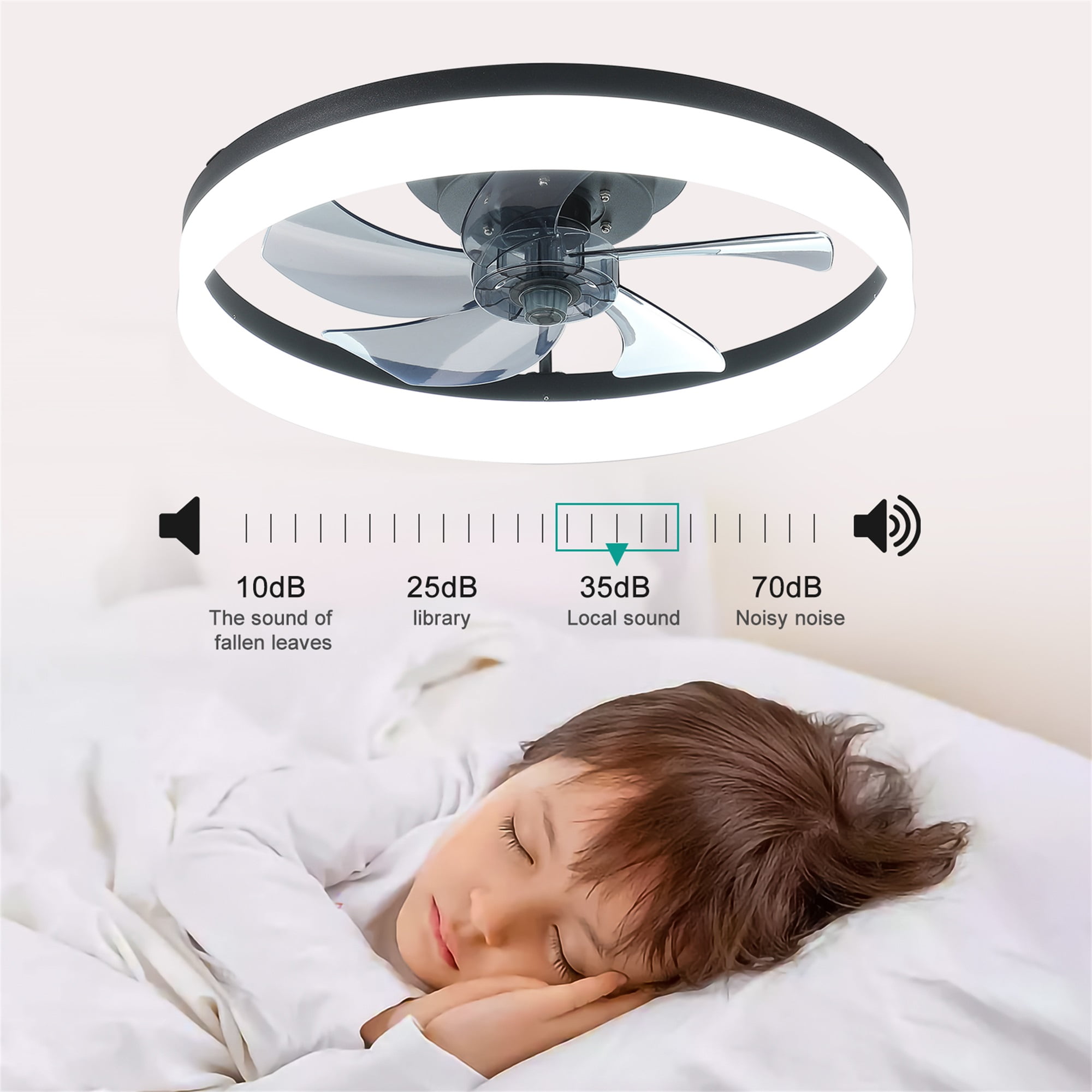 Spaco Ceiling Fan with Lights for Home, Dimmable LED Spaco Ceiling Fan with Lights for Home, Dimmable LED