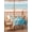 Blue, variant on Outdoor Tablecloth with Umbrella Hole and Zipper, Teal Gradient Ocean Rectangle Table Cloth 60x120 Inch Waterproof Tablecloth, Ombre Watercolor Coastal Beach Waves Picnic Table Cover for Patio