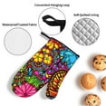 thumbnail image 3 of Pofeuu Butterfly Garden Print Oven Mitts and Pot Holders 4 pcs Set,High Heat Resistant 500 Degree Extra Thicken Long Kitchen Cotton Oven Glove for Cooking, 3 of 6