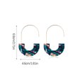 thumbnail image 2 of Pendientes colgantes multicolor liso semicírculo acrílico mujer pendiente regalo de aniversario elegante gancho para la oreja boda playa blanco Ropa, zapatos y accesorios Miscelánea Color azul Qarigey AP010380-06, 2 of 6
