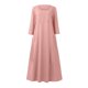thumbnail image 5 of Mejor Belleza Women's cotton linen dresses summer midi dresses with pockets Mejor Belleza Vestido boho;Vestidos largos de playa;Flowy with ruffled hem, 5 of 7