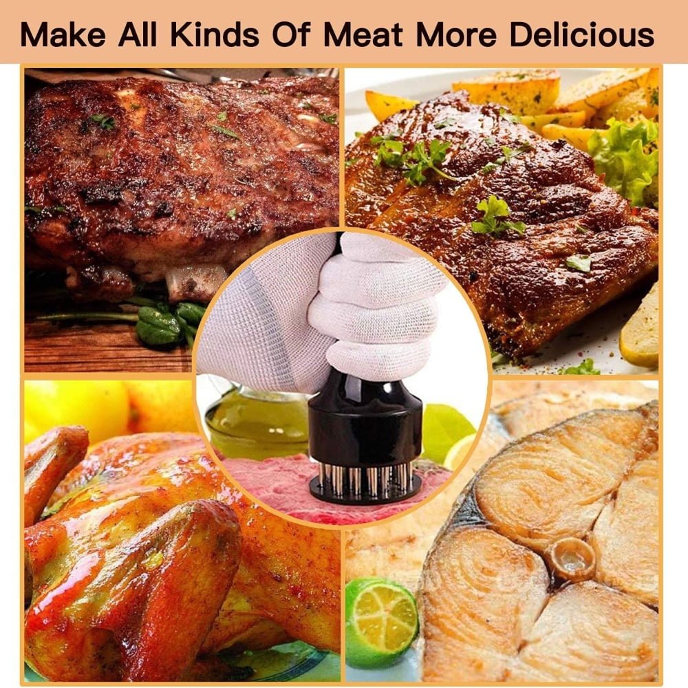  Kitchen Gadgets Heavy-duty 28 Blades Stainless Steel Meat  Tenderizer Needle Profession Kitchen Tools for Kitchen Cooking Tenderizing  Beef,BBQ,Marinade,Steak and Poultry (28 blades): Home & Kitchen