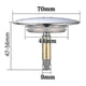 thumbnail image 2 of Bette Bath Stopper, 70 Mm, With Double Seal, Height Adjustable, Universal Bath Stopper, Sink Valve, Hardened Brass With Chrome Finish, Rust Proof Bat, 2 of 5