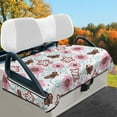 thumbnail image 2 of Yuyamidu Butterfly Club Car Seat Covers Pink Flowers Golf Cart Seat Towel Blanket for Club Car and More 2 Person Seats Golf Carts, 2 of 8
