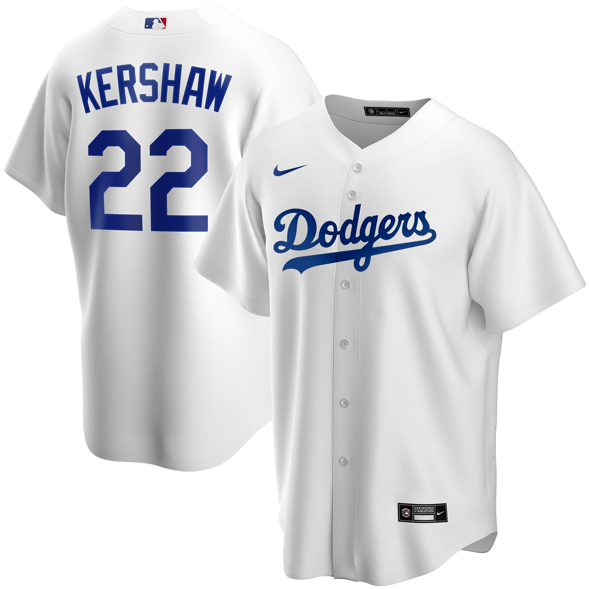 Clayton Kershaw Los Angeles Dodgers Nike Home Replica Player Name Jersey - White ...