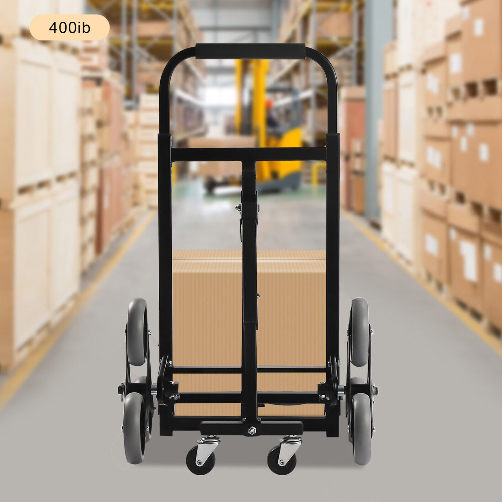 Heavy Duty Stair Climbing Cart Folding Hand Truck Dolly w/ Wheels 551lb Capacity