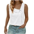 thumbnail image 1 of Timegard Tank Tops for Women V-Neck Button Sleeveless Lightweight Solid Color Tops Casual Loose Blouse, 1 of 6