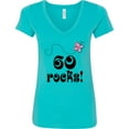thumbnail image 3 of Inktastic 60th Birthday 60 Rocks Women's V-Neck T-Shirt, 3 of 5