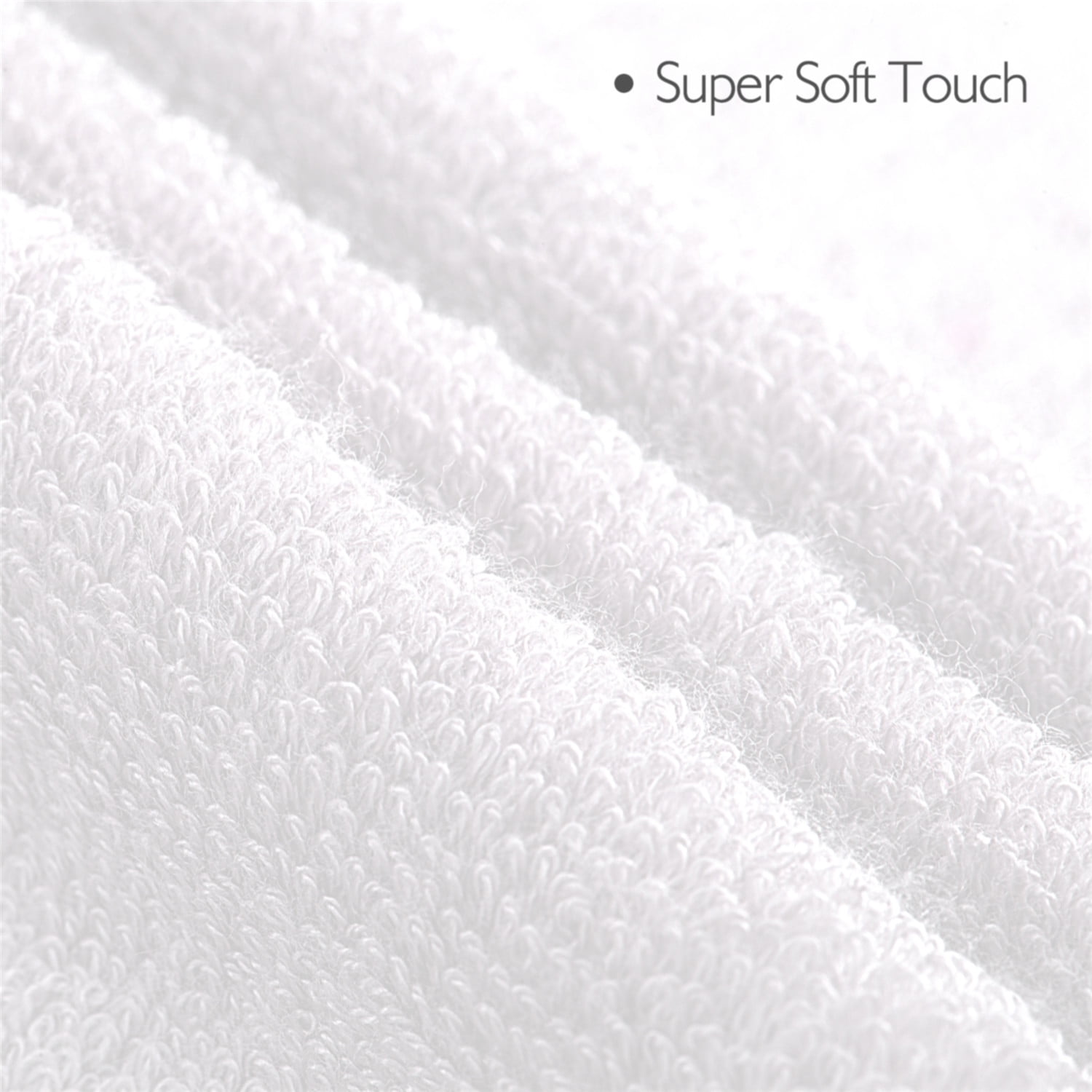JML 2 Piece Bamboo Bath Towels(27"x55") Antibacterial and Hypoallergenic, Soft and Absorbent,White&Black