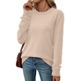 thumbnail image 3 of Moonsky Sweaters for Women Lightweight Pullover Tops Long Sleeve Shirts Crewneck Fashion Clothing Fall Outfits 2025, 3 of 5