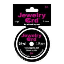 Pepperell Braiding 454679 Pepperell Braiding Shiny Jewelry Cord, 1.5 mm x 25 yard, Black