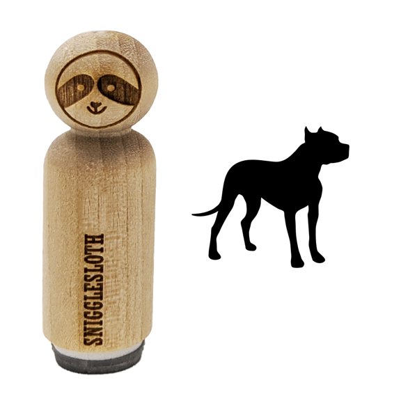American Pit Bull Terrier Dog Solid Rubber Stamp for Scrapbooking Crafting Stamping - Mini 1/2 Inch