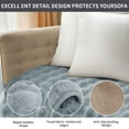 thumbnail image 2 of Debonair Thick Rabbit Plush Sofa Cover 1 2 3 Seater Universal Non-Slip Corner Sofa Cover L Shape Super Soft Faux Fur Sofa Slipcovers for Living Room(Light Grey, 27"x59" Sofa Cover), 2 of 8