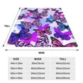 thumbnail image 3 of Fuzoiu Flying Butterflies Print Ultra-Soft Micro Fleece Blanket,All Seasons Flannel Throw, Lightweight Blanket for Bed, Sofa, Couch, Movie Night, Camping, and Travel-80"x60", 3 of 7