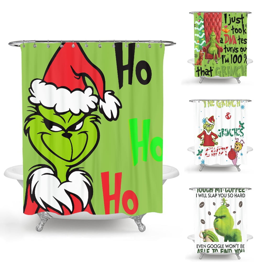 The Grinch Shower Curtain,Christmas Shower Curtain Sets,The Grinch
