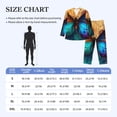 thumbnail image 4 of Sikiie Vibrant Rainbow Butterfly A Mens Pajama Set, Soft Warm Long Sleeve Sleepwear, Cozy Button-Down Pjs for Men-X-Large, 4 of 7