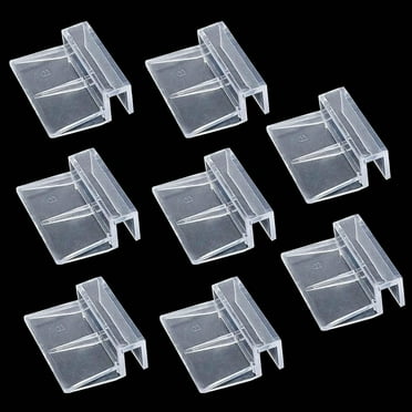 12mm Clear Aquarium Glass Cover Clip Acrylic Replacement Fish Tank Glass Top Clips Support Holders for Rimless Aquariums, 8pcs