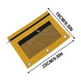 thumbnail image 6 of 3-Ring Binder Pencil Case with Clear Window - Zippered Office Supply Organizer for Trapper Keepers Homework Station(Yellow), 6 of 6