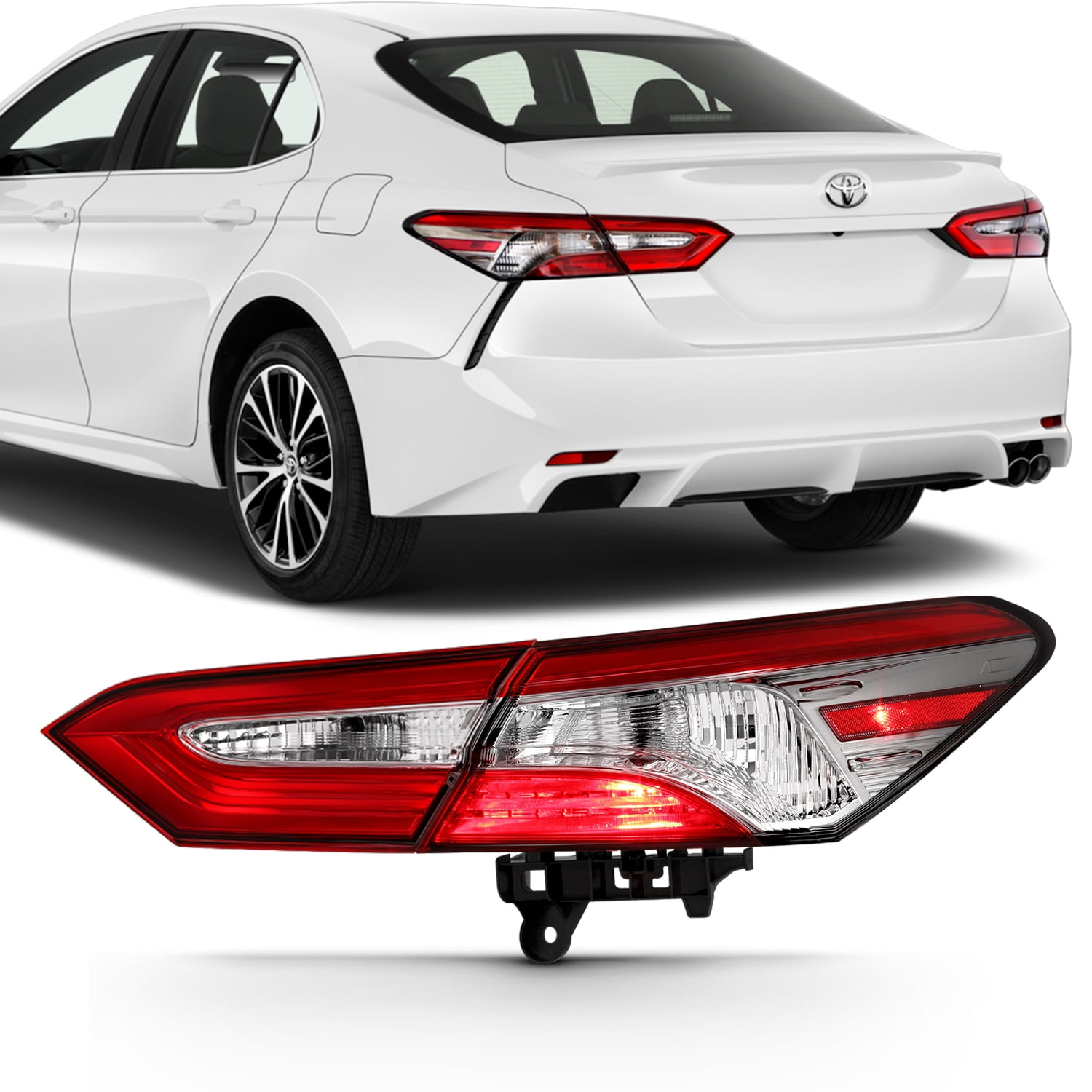 2Pcs Right Passenger For 20182019 Toyota Camry L / LE / Hybird LE Tail