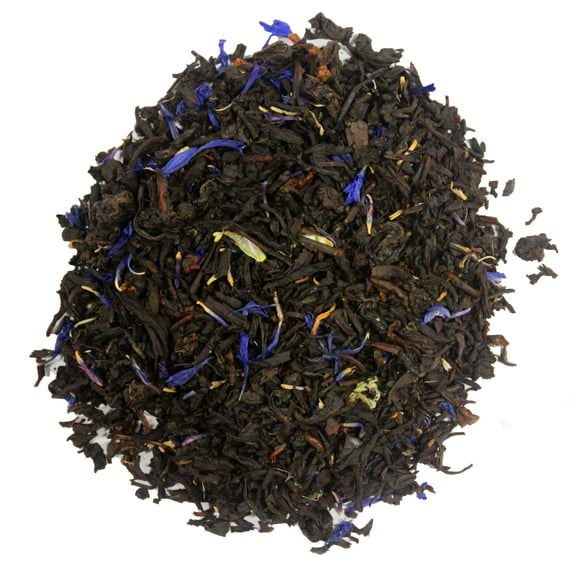 Nelson's Tea - Vanilla Caramel Earl Grey Loose Leaf Tea- Blend of Black Tea, Oolong, Cornflower Petals, and Natural Flavors- Tea or Dessert Smoothness Option (2 Oz)