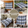 thumbnail image 6 of Blue Black Plaid Small Tapestry for Bedroom Wall Hanging Tapestry, Farmhouse Blue Black Checkered Ceiling Backdrop Tapestries Poster Blanket Wall Decor for Teens Room Living Room Dorm 23" x 28", 6 of 8