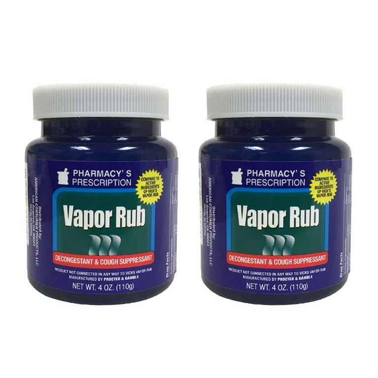 2 X Vicks Vaporub Vaporize Blocked Nose Cough Cold Nasal Congestion  Headache 50g