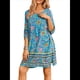 thumbnail image 1 of Vestido Informal de Verano para Mujer, Estilo Bohemio, con Borlas y Cuello Anudado, Larga 3/4, Estampado Floral Corto Azul L, 1 of 8