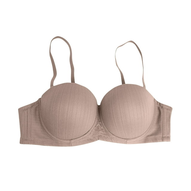 aidice Push up Bras for Women Underwire Spaghetti Strap Comfy High Support Solid Color Everyday Bras