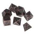thumbnail image 4 of segolike 7 Pcs dés en Alliage pour Jeu de Rôle Bronze Rouge- B, 4 of 7