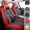 Black&Red, variant on Car Seat Cover for Nissan Murano 5 Seats, Deluxe PU Leather Auto Cushion Protector Front Rear Full Set for Altima Leaf Maxima Rogue Beige