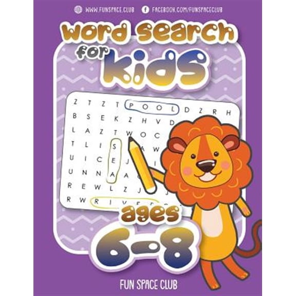 Pre-Owned Word Search for Kids Ages 6-8: Word search puzzles for Kids Activity books Ages 6-8 Grade Level 1 - 3: Volume 1 (Word Search Books for Kids 6-8 - Word ... First word search hidden Paperback