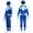 Blue, variant on 2Pcs Set Ranger Zentai Suit, Ranger Team Hero Bodysuit, Ranger Cosplay, Halloween Ranger Team Fancy Dress, Multi Color Team Ranger Full Body Zentai Cosplay Jumpsuit With Mask, 120