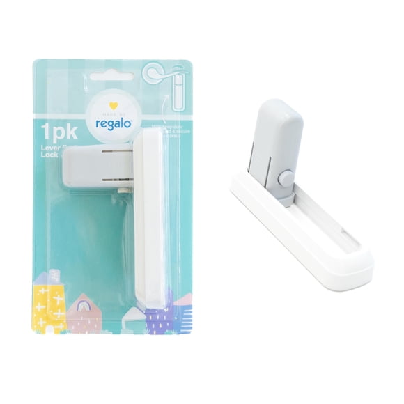 Cerradura con palanca, regalo, a prueba de niños, adhesivo 3M, blanco