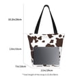 thumbnail image 5 of Fotbe Brown Cow Pattern Beach Tote,Shoulder Handbag,Spacious Tote Bag,Lightweight Travel Bag,Versatile Shopping Bag, 5 of 9