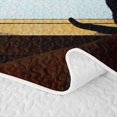 thumbnail image 5 of Manfei Anime Window Cat Quilt Full, Cherry Blossom Full Bedspread Sets, Brown Blue, 3 Pieces, 1 Coverlet and 2 Pillowcases, 5 of 7
