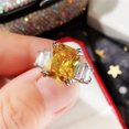 thumbnail image 2 of Sprkly Cubic Zircon Gorgeous 925 Silver Ring Engagement Gift Sz 6-10, 2 of 6